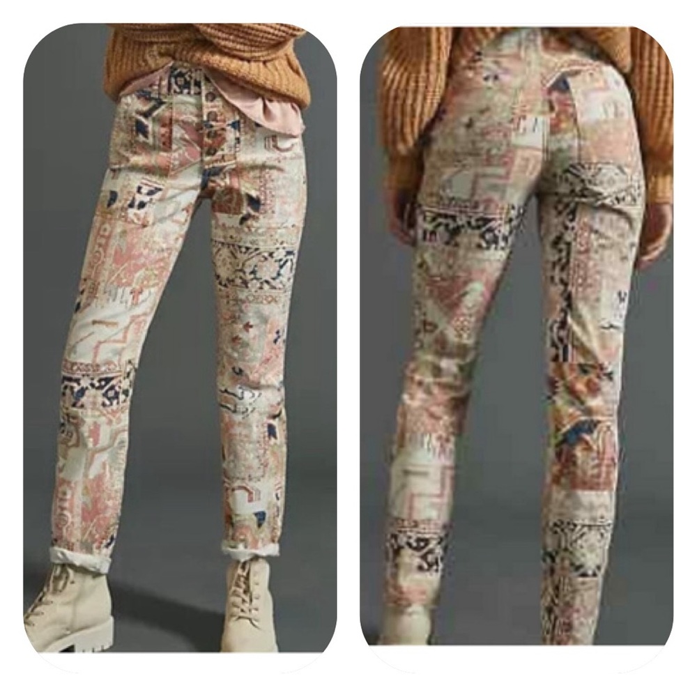 {By Anthropologie} The Wanderer Utility Tapestry Pants - Womens 27 - Picture 13 of 13